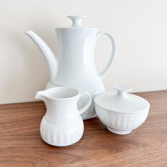 Vintage White Thomas Germany Porcelain Coffee Set - Picture 4 of 9